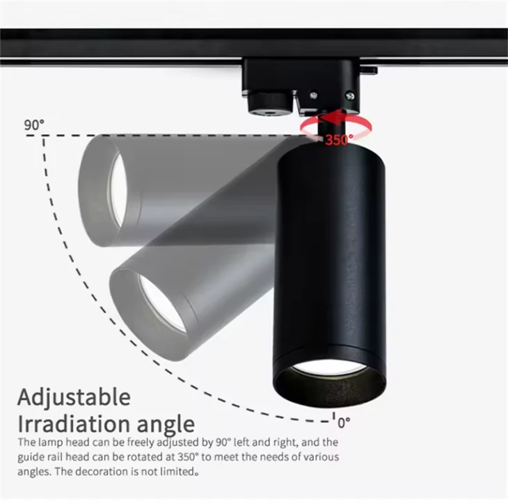 Led Track Light System Aluminum Alloy Body